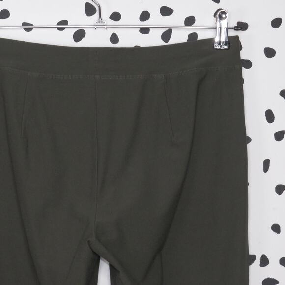 Eileen Fisher Green Elastic Waist Stretch Pull On Mid-Rise Pants - Picture 5 of 8